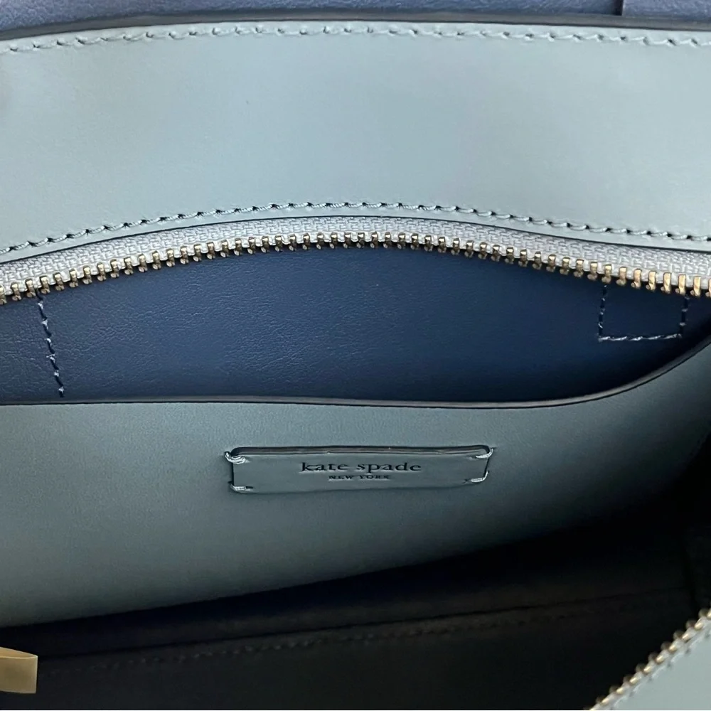 Kate Spade Blue Dawn Scalloped Magnolia Street Eyelet Mini Mina Satchel